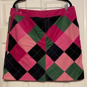 Vintage Lilly Pulitzer Argyle Corduroy Skirt